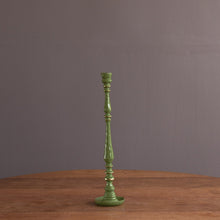 Load image into Gallery viewer, Pair Crosby Medium Candlestick Holder, Leaf Green