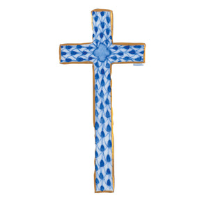 Herend Miniature Cross, Blue