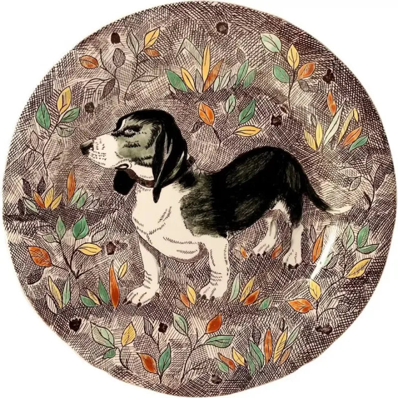 Gien Rambouillet Dessert Plate, Basset