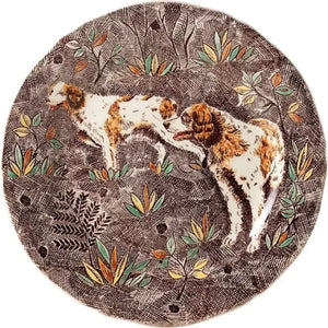 Gien Rambouillet Dessert Plate, Spaniel