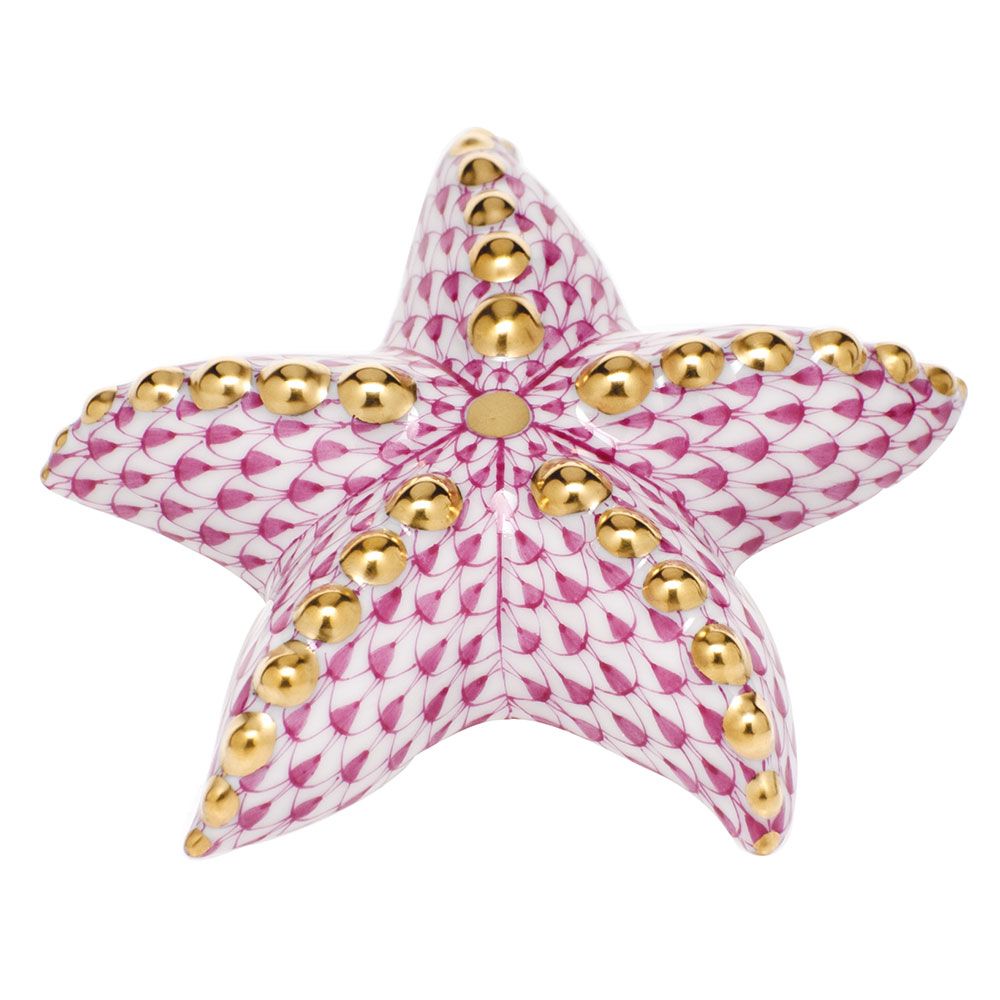Herend Puffy Sand Dollar, Raspberry