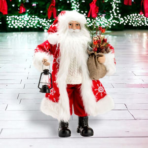 24" Red Santa w/ Lantern