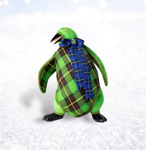20" Green Plaid Penguin
