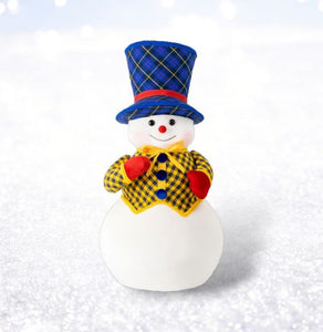 25" Yellow Plaid Snowman