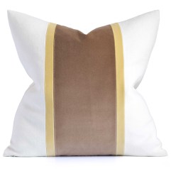 Giorgia Linen Dublin Ivory/Moroccan/Butter 22x22
