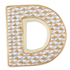 Herend Letter D Gold