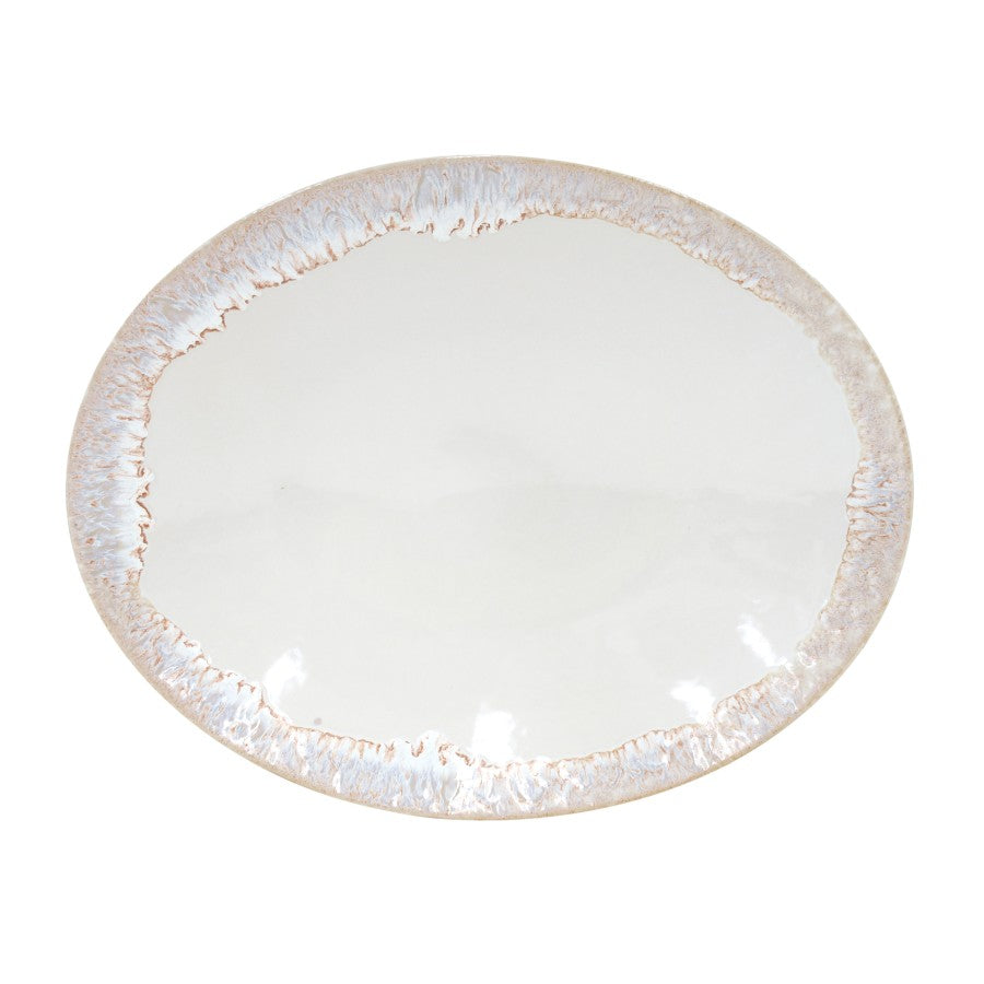Costa Nova Taormina Oval Platter, White