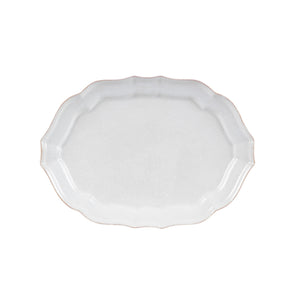 Costa Nova Impressions Oval Platter, White