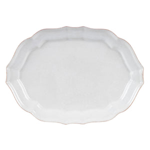 Costa Nova Impressions Large Oval Platter, White