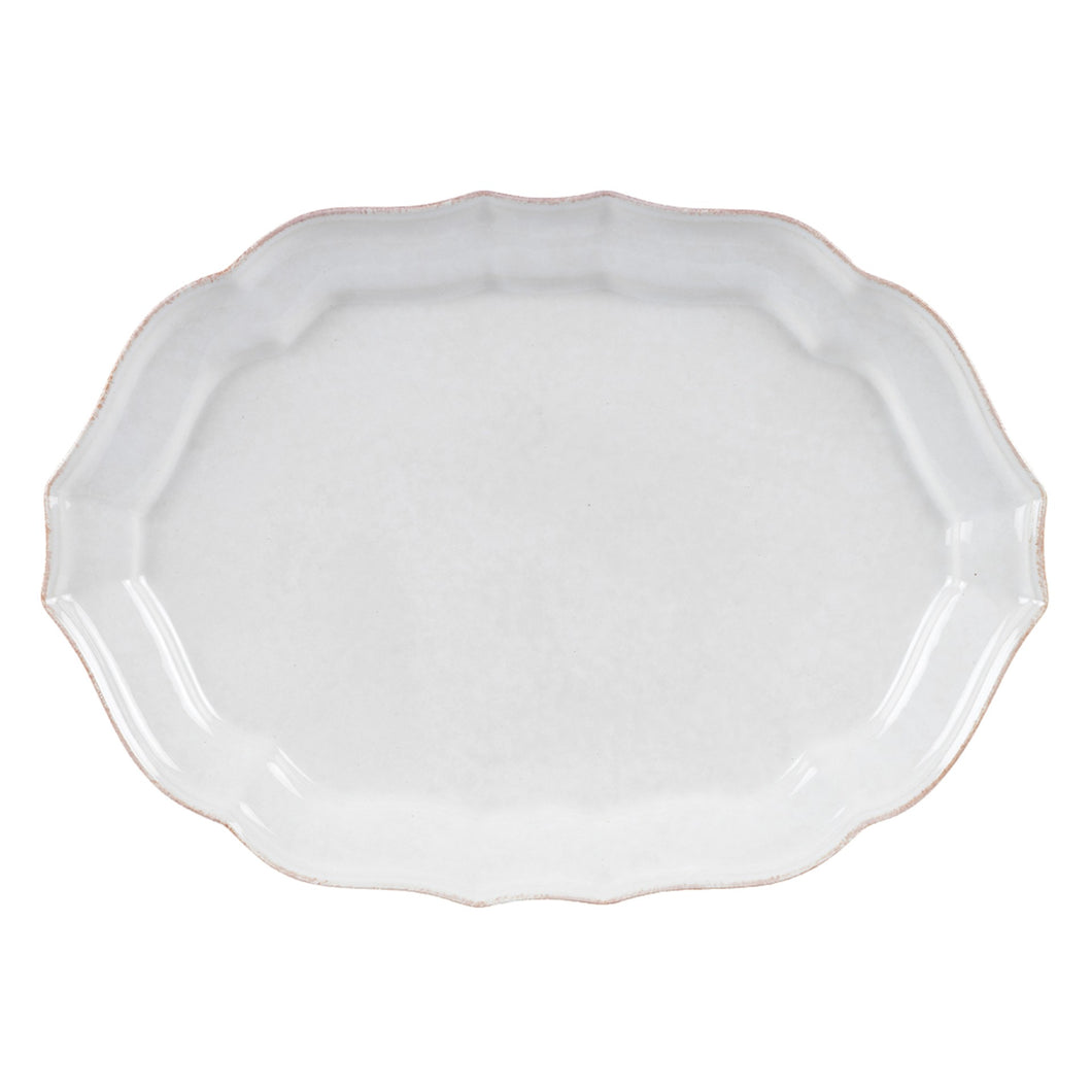 Costa Nova Impressions Large Oval Platter, White