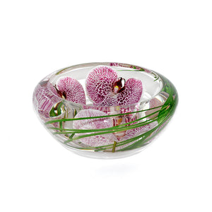 Spotted Phalaenopsis Flower Bowl, Small