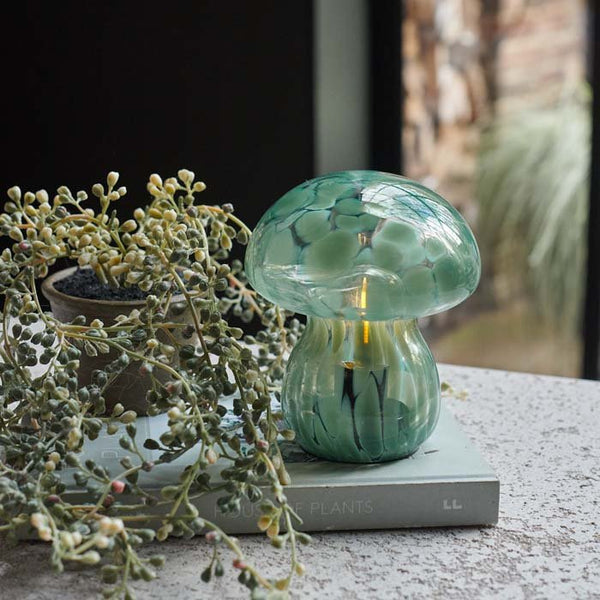 Mushroom Cordless LED Lamp, Forest Green