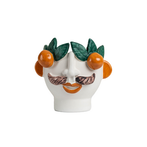 Cachepot Sm Head w/Mandarins