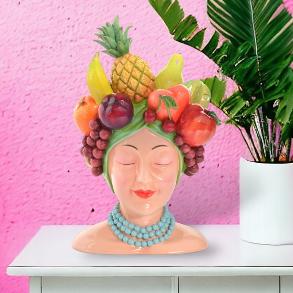 Fruit Lady Head Vase