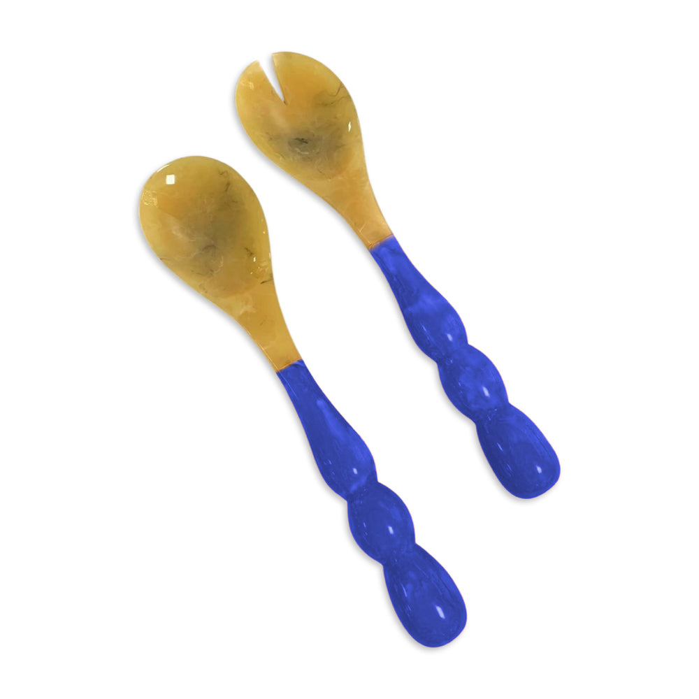 Rio Bubble Salad Servers, Blue
