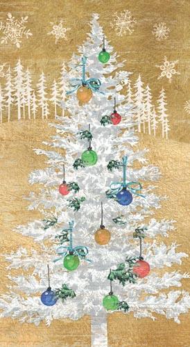 Guest Towel- Woodland Tree Gold