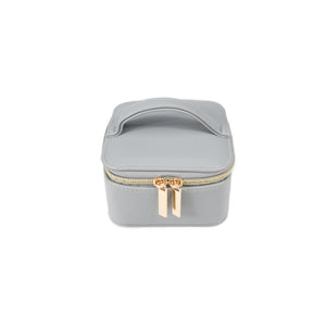 Leah Travel Jewelry Case w/ Pouch, Light Grey