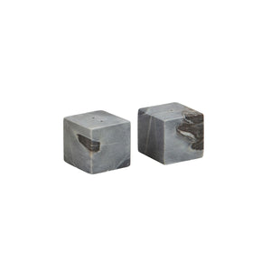 Grey Marble Cube Salt/Pepper Shakers