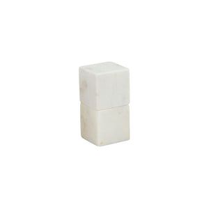 White Marble Cube Salt/Pepper Shakers