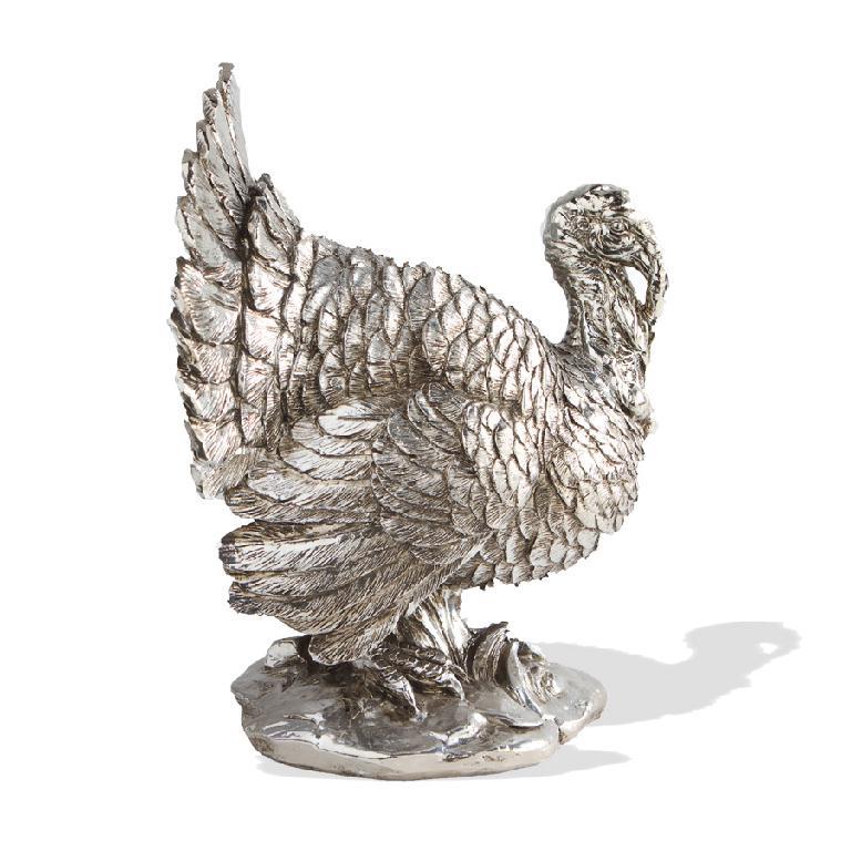 Silver Plated Standing Turkey