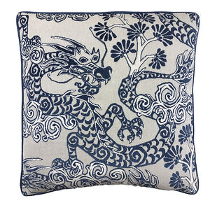 Shenlong Blue 22" Pillow