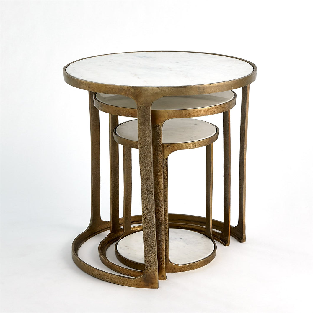 S/3 Marble Top Nesting Tables