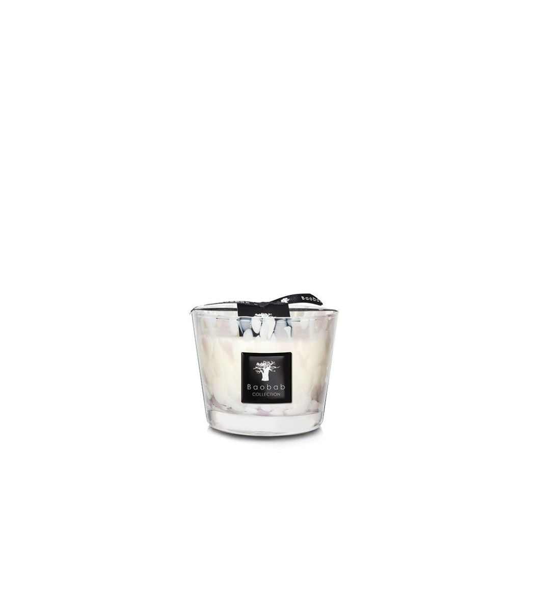 Baobab Candle Pearls White (Max10)