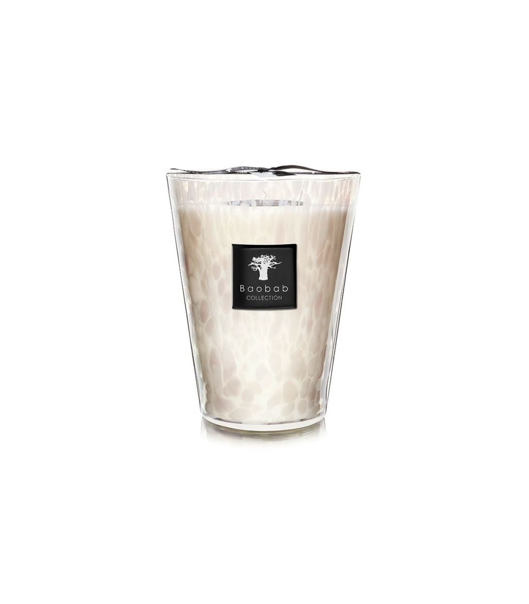 Baobab Candle Pearls White (Max24)