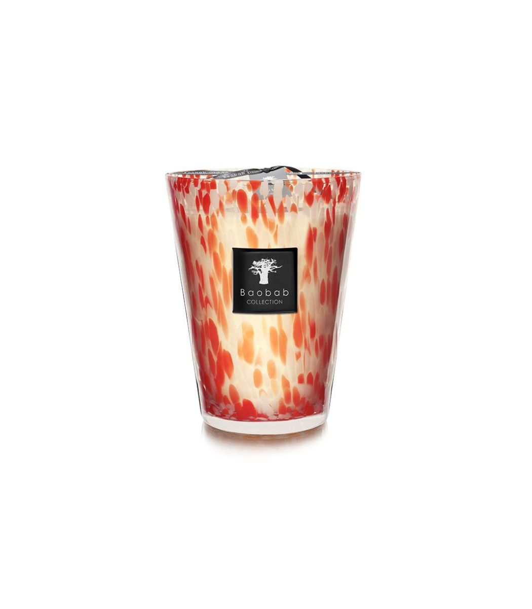 Baobab Candle Pearls Coral (Max24)