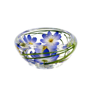 Light Blue Cosmos Flower Bowl, Medium