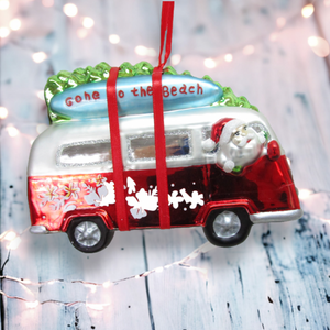 Santa Van Ornament