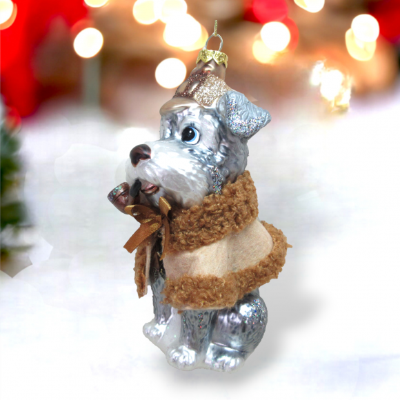 Schnauzer Detective Ornament