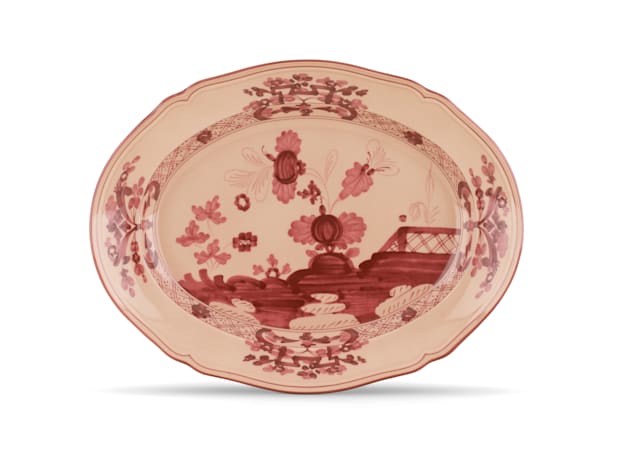 Ginori Oriente Oval Platter, Vermiglio