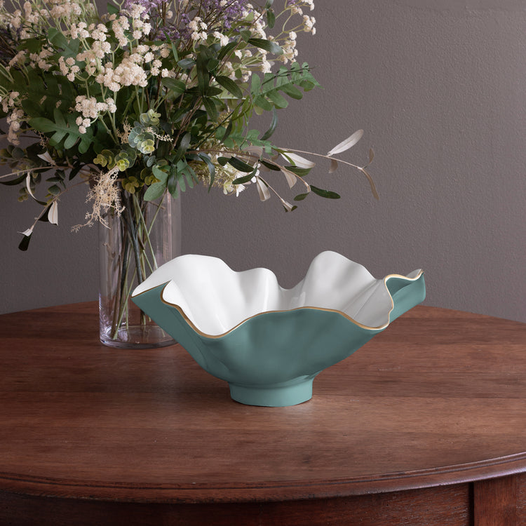 Bloom Wine Bucket, Turquoise & White