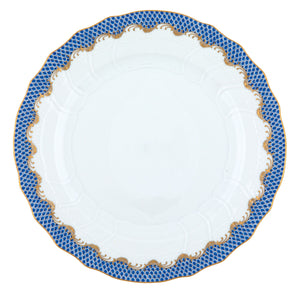 Herend Fish Scale Blue Dinner Plate