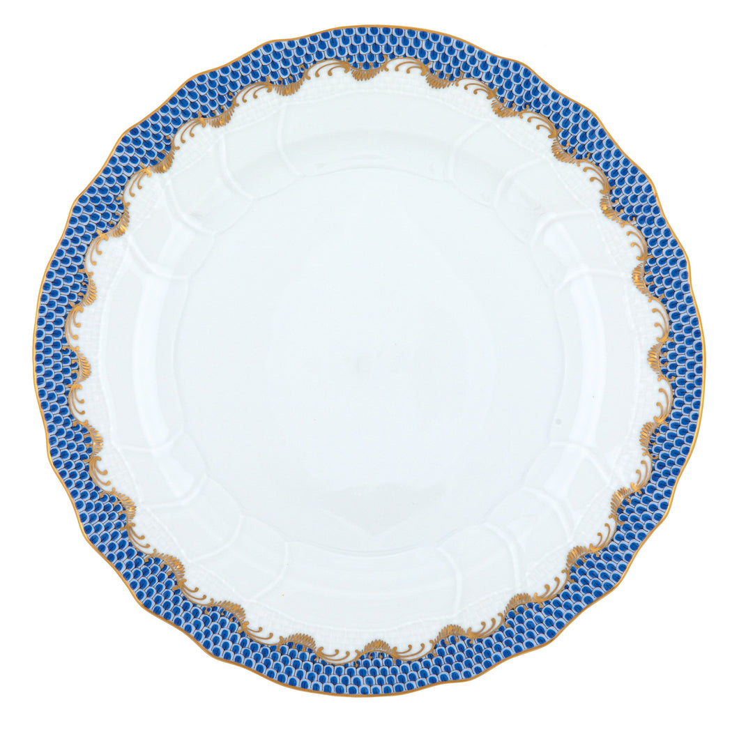 Herend Fish Scale Blue Dinner Plate