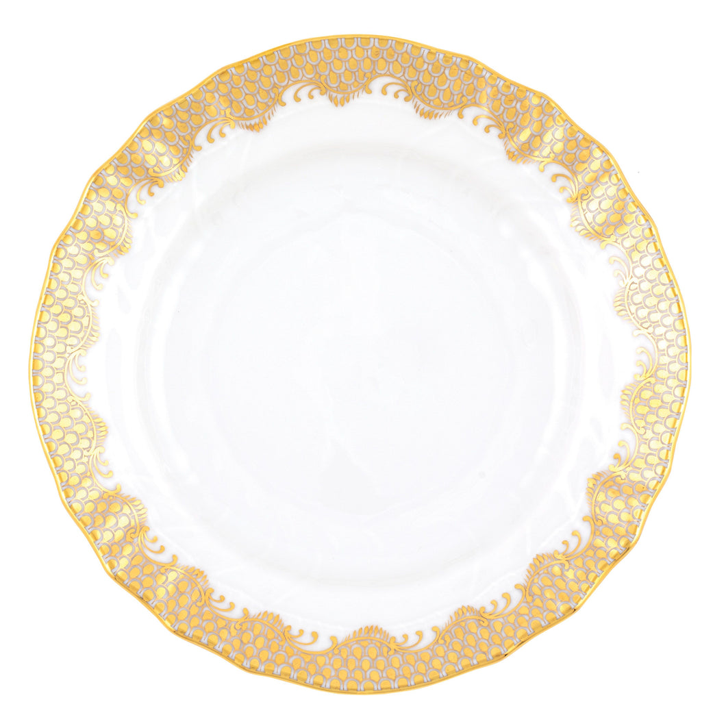 Herend Fish Scale Gold Bread & Butter Plate