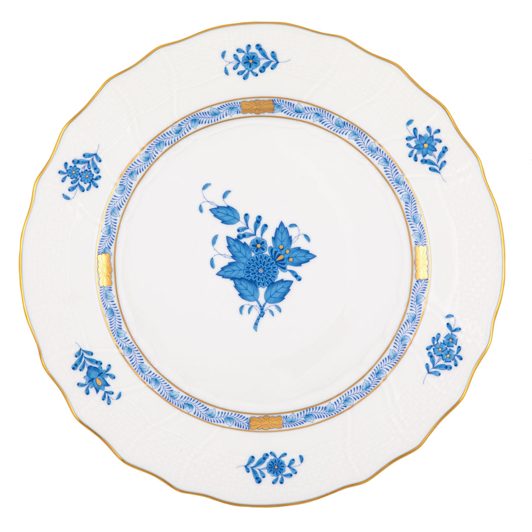 Herend Chinese Bouquet Blue Dinner Plate