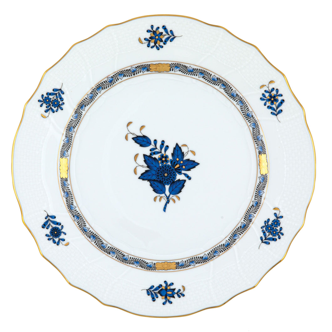 Herend Chinese Bouquet Black Sapphire Dinner Plate