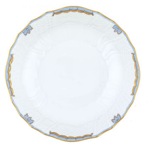 Herend Princess Victoria Light Blue Scalloped Dinner Bowl