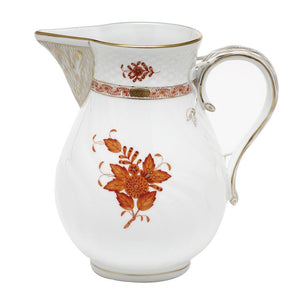 Herend Chinese Bouquet Rust Pitcher