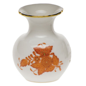 Herend Medium Bud Vase with Lip, Rust