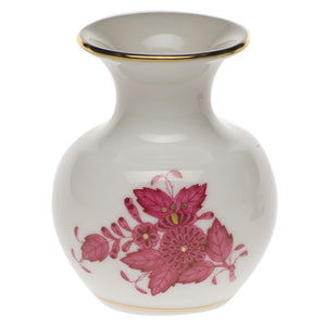 Herend Medium Bud Vase with Lip, Raspberry