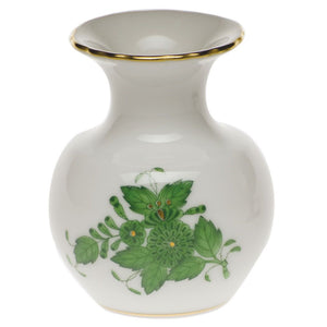 Herend Medium Bud Vase with Lip, Green