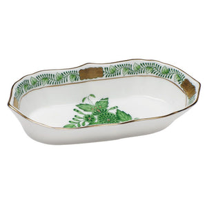 Herend Narrow Pin Dish, Green