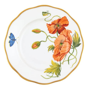 Herend American Wildflowers Salad Plate, California Poppy