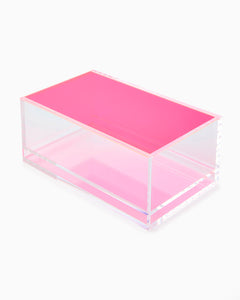 Mahjong Tile Storage Box- Pink Acrylic