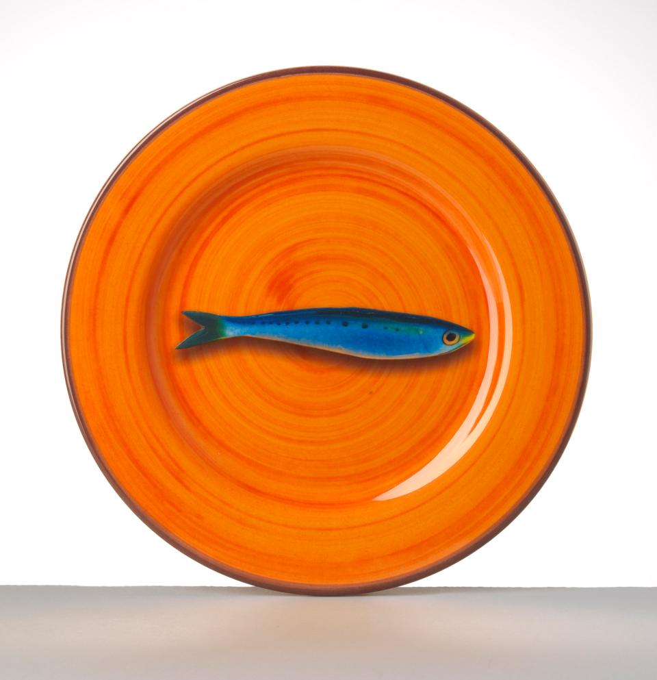 Aimone Salad Plate, Orange Desert