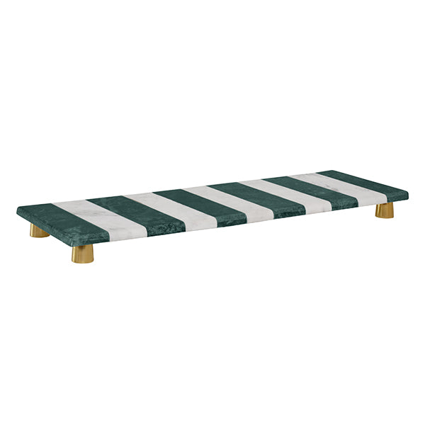 Beck Green & White Marble Tray