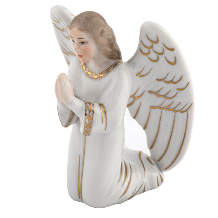 Herend Kneeling Angel, Gold